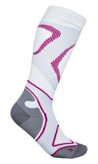 Bauerfeind Compression Sock Run Performance Compression white/pink Ladies - 1 Pair
