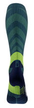 Bauerfeind Kompressionssocke Trail Run Compression (erhöhtes Stabilitätsgefühl) tealblau Damen - 1 Paar