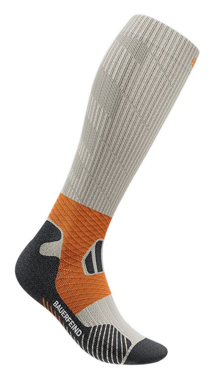 Bauerfeind Compression Sock Trail Run Compression (increased feeling of stability) grey men's - 1 pair