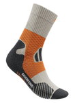 Bauerfeind Sportsocke Trail Run Mid Cut (Kompressionssocke) grau/orange Herren - 1 Paar