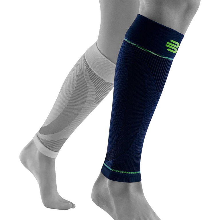 Bauerfeind Sports Waden Kompressionsstulpen Compression Lower Leg Sleeves Extra Long navyblau - 2 Stück