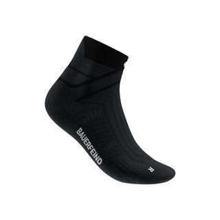 Bauerfeind Running Socks Run Performance Compression Low Cut Black Men's - 1 Pair