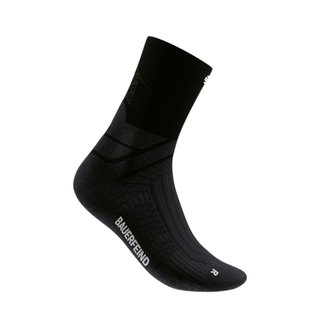 Bauerfeind Running Socks Run Performance Compression Mid Cut Black Ladies - 1 Pair