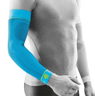 Bauerfeind Sports Compression Arm Sleeves Short (light, comfortable) river blue - 2 pieces
