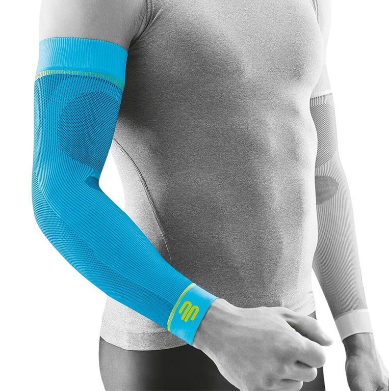 Bauerfeind Sports Compression Arm Sleeves Short (light, comfortable) river blue - 2 pieces