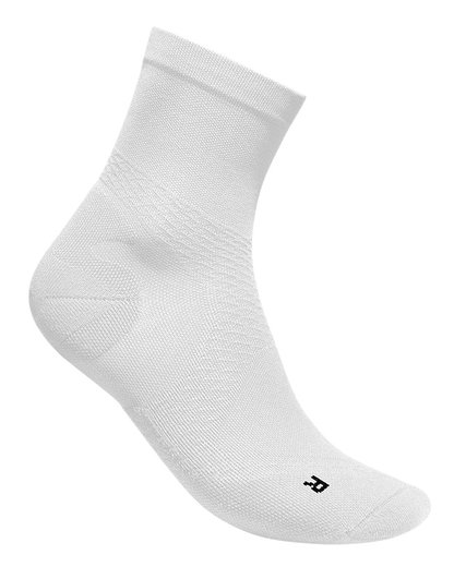 Bauerfeind Sportsocke Run Ultralight Mid Cut (Kompressionssocke) weiss Herren - 1 Paar