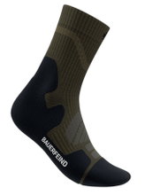 Bauerfeind Sportsocke Outdoor Merino Mid Cut (Kompressionssocke) dunklegrün Herren - 1 Paar