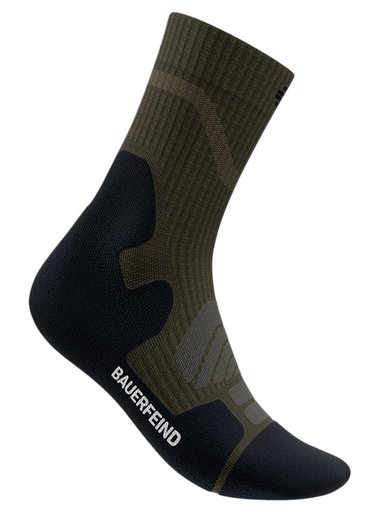 Bauerfeind Sportsocke Outdoor Merino Mid Cut (Kompressionssocke) dunklegrün Herren - 1 Paar