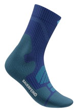 Bauerfeind Sportsocke Outdoor Merino Mid Cut (Kompressionssocke) blau Herren - 1 Paar