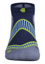 Bauerfeind Sportsocke Run Performance Low Cut (Kompressionssocke) weiss/blau Herren - 1 Paar