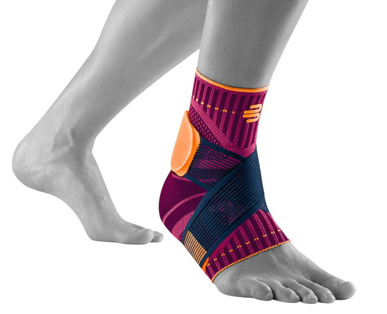 Bauerfeind Sprunggelenkbandage Sports Ankle Support rechts pink - 1 Stück
