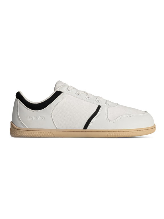 Be Lenka Barfussschuhe Sneaker Echo (flexible Sohle, Zero Drop, Leder) weiss/schwarz