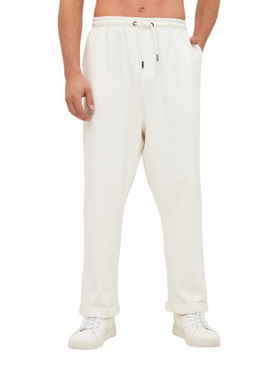 Bench Leisure Jogging Trousers Jessie (Cotton, Loose Fit) Cream White Men's
