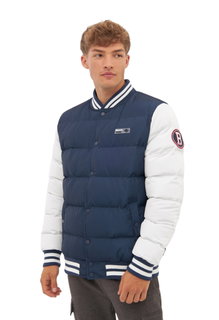 Bench Winter-Steppjacke Reggie (100% Polyester) navyblau/weiss Herren