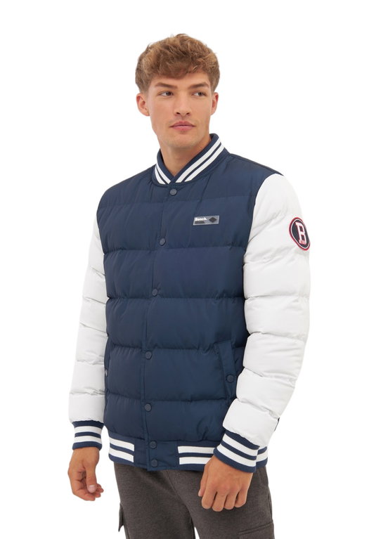 Bench Winter-Steppjacke Reggie (100% Polyester) navyblau/weiss Herren