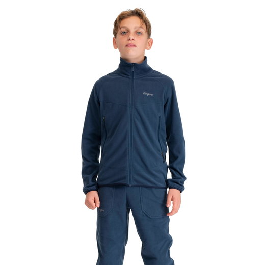 Bergans Fleecejacke Junior Fleece Midlayer Jacket (warm) navyblau Kinder