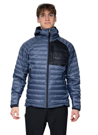 Bergans Daunenjacke Vaagaa Light Down Hood (windabweisend) dunkelblau/schwarz Herren