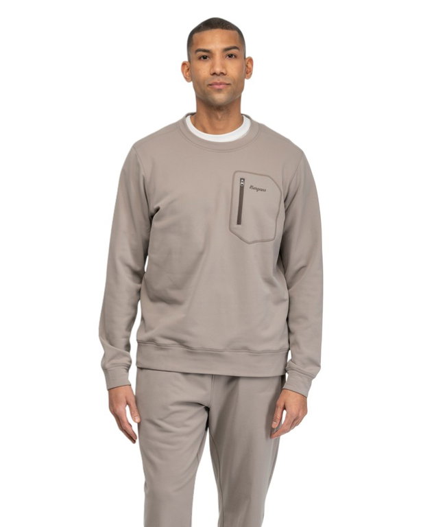 Bergans Pullover Midtli Midlayer Sweatshirt taupe/braun Herren