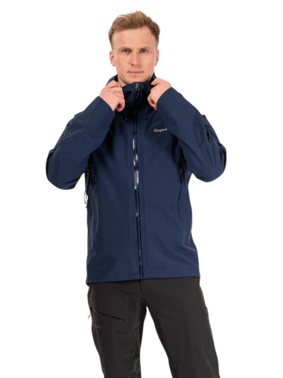 Bergans Wanderjacke Rabot Alpine 3L Shell (Hardshelljacke, wasserdicht, winddicht) navyblau Herren