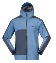 Bergans Softshell Jacket Vaagaa 3L Shell (Hardshell Jacket, waterproof, windproof) granite blue/moon blue men's