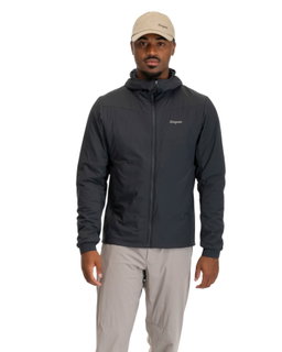 Bergans Wanderjacke Holo Insulated Hood (4-Wege-Stretch) schwarz/dunkelgrau Herren
