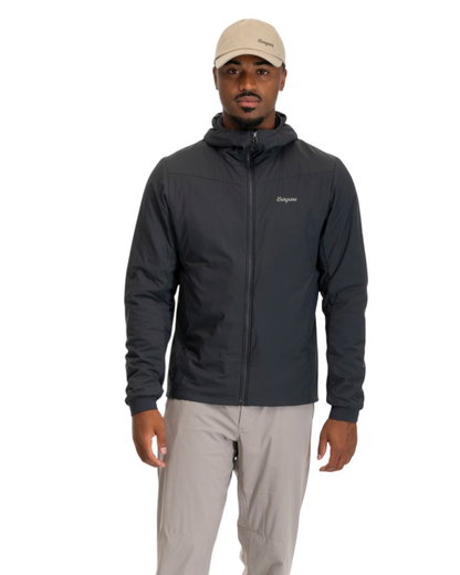 Bergans Wanderjacke Holo Insulated Hood (4-Wege-Stretch) schwarz/dunkelgrau Herren