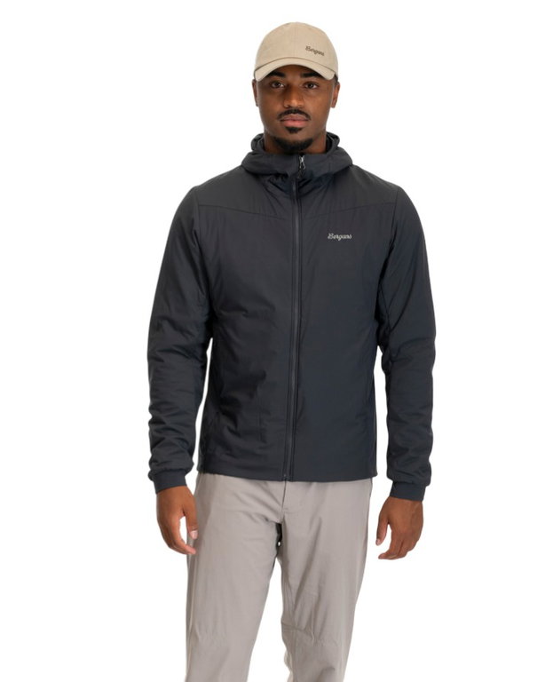 Bergans Wanderjacke Holo Insulated Hood (4-Wege-Stretch) schwarz/dunkelgrau Herren