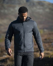 Bergans Holo Insulated Hooded Hiking Jacket (4-Way Stretch) black/dark grey men's