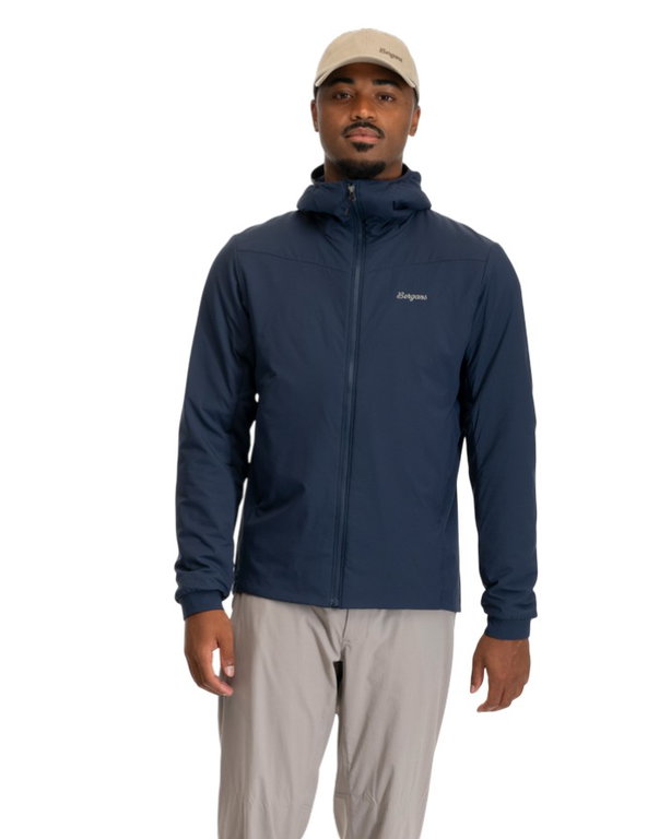 Bergans Wanderjacke Holo Insulated Hood (4-Wege-Stretch) navyblau Herren