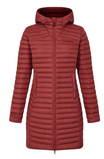 Berghaus Winterjacke Nula Micro Long (warm, wasserabweisend, PFC-frei) rot Damen