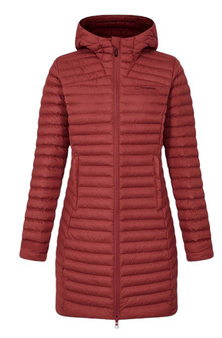 Berghaus Winterjacke Nula Micro Long (warm, wasserabweisend, PFC-frei) rot Damen