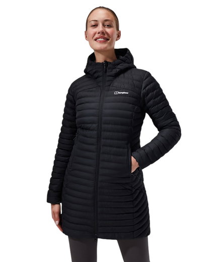 Berghaus Winterjacke Nula Micro Long (warm, wasserabweisend, PFC-frei) schwarz Damen