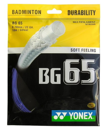 Besaitung mit Badmintonsaite Yonex BG65 blau