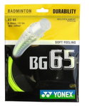 Besaitung mit Badmintonsaite Yonex BG65 gelb