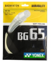 Besaitung mit Badmintonsaite Yonex BG65 natur