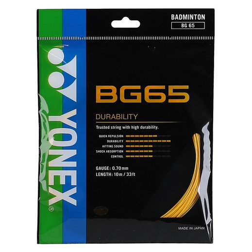 Besaitung mit Badmintonsaite Yonex BG65 orange