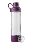BlenderBottle Trinkflasche Mantra Glas (ClearSip-Trinköffnung aus Glas und mit Schraubverschluss) 600ml violett