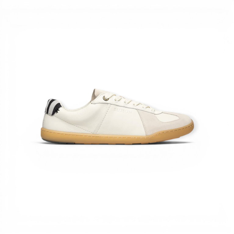 Blusun Barfussschuhe BLSN-200W (Veloursleder, flexible Sohle) weiss/zebra Damen