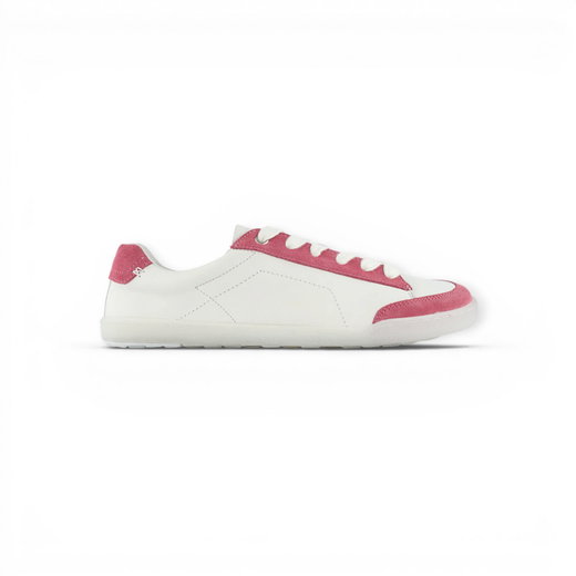 Blusun Barfussschuhe Sneaker BLSN-500W (Glattleder/Veloursleder, flexible Sohle) weiss/rosa Damen
