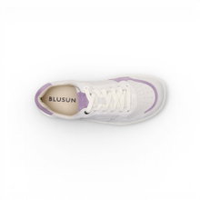Blusun Barfussschuhe Sneaker BLSN-600+W (skóra gładka/ zamsz) biały/liliowy damskie