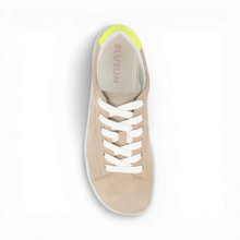 Blusun Barfussschuhe Sneaker BLSN-100W (Nubukleder/Veloursleder) beige/neon Damen