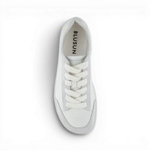 Blusun Barfussschuhe Sneaker BLSN-500M (skóra gładka/ zamsz, elastyczna podeszwa) białe męskie