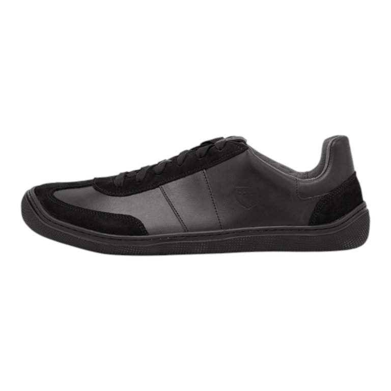 Botas Barfussschuhe Sneaker Barefoot (skóra, elastyczna podeszwa, szeroka przestrzeń na palce) czarny