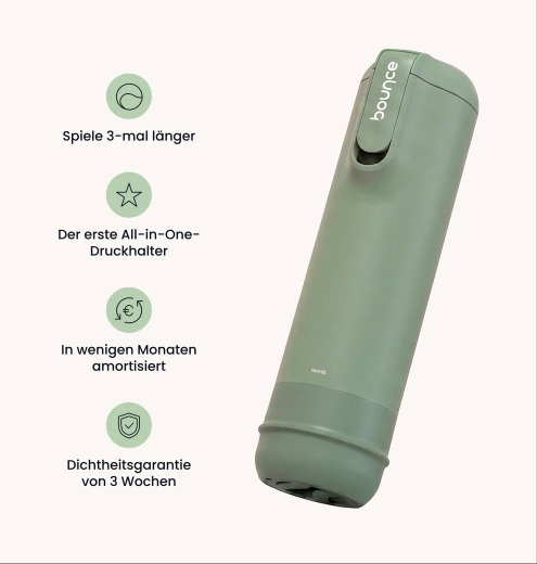 Bounce Druckhalter Tube Padel (Pressurizer, hält die Bälle unter Druck) grün - 1 Dose