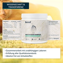 Brandl Magnesium Komplex Kapseln (375mg Magnesium aus Magnesium-Malat, -Bisglycinat und -Citrat) 180 Kapseln