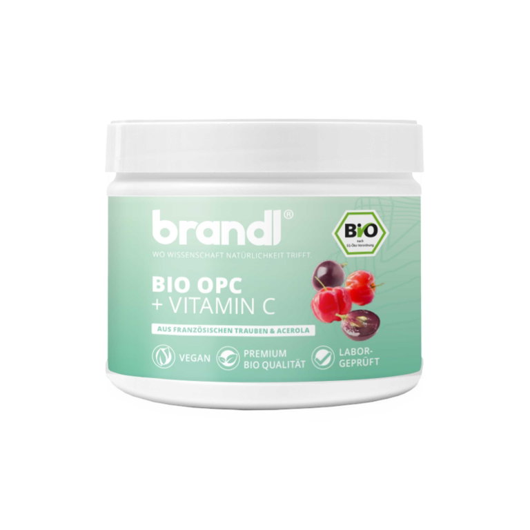 Brandl OPC + Vitamin C (hochdosiertes OPC aus Traubenkernextrakt) 120 Kapseln