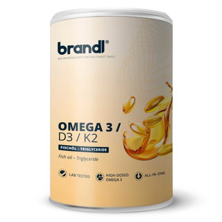 Brandl Omega3 D3 K2 (Omega 3 fatty acids and vitamin D3 combined with vitamin K2) 240 capsules