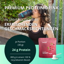 Brandl Protein Pulver Clear Whey Isolate (erfrischender Protein-Drink) Kirsche 800g Beutel
