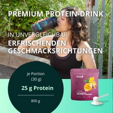 Brandl Protein Pulver Clear Whey Isolate (erfrischender Protein-Drink) Mango/Maracuja 800g Beutel