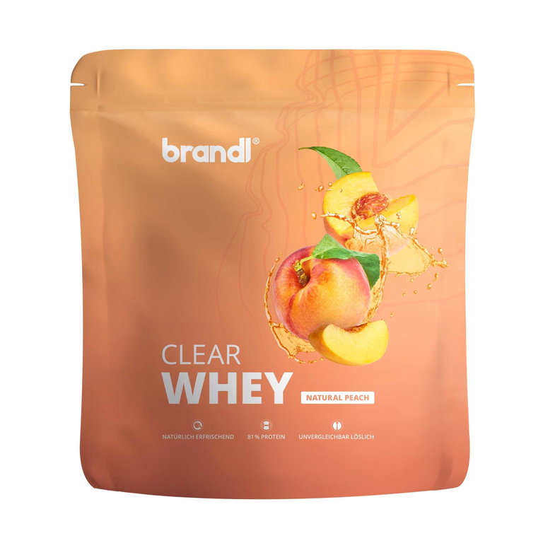 Brandl Protein Powder Clear Whey Isolate (refreshing protein drink) Peach 800g bag